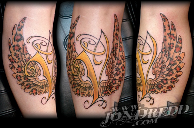 wings halo leopard print tattoos crucial tattoo studio salisbury maryland ocean city md delaware