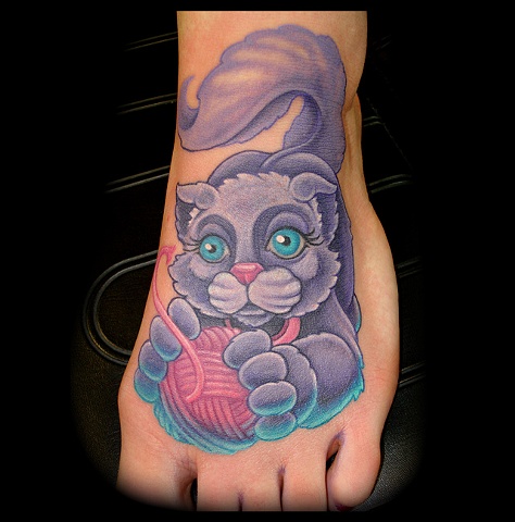 cat kitten tattoo crucial tattoo studio custom tattoos salisbury maryland