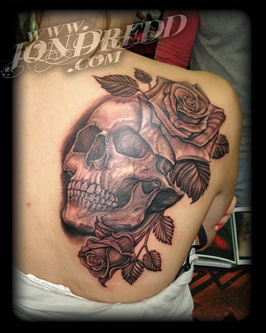 skull roses crucial tattoo studio salisbury maryland delaware jon dredd kellogg tattoos