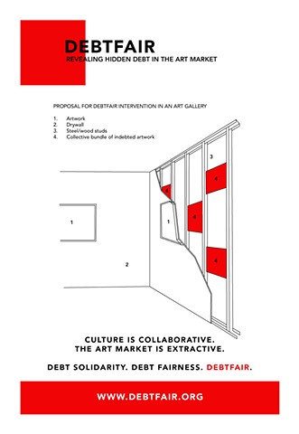 Debtfair Handout, Momenta Art (front cover)
Proposal for installation in gallery