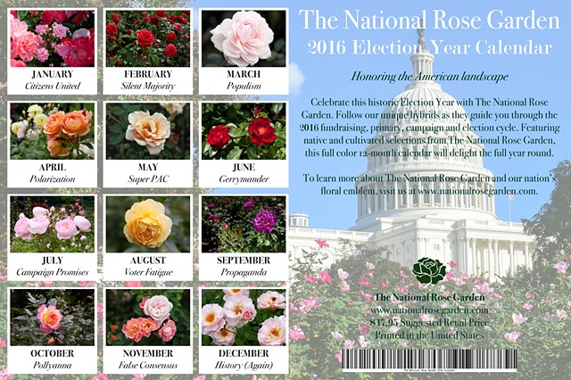 2016 National Rose Garden Election Year Calendar (detail) 