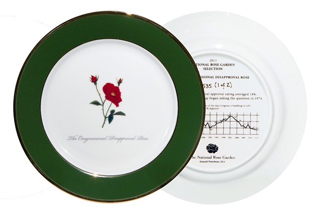 Congressional Disapproval Rose Commemorative Plate