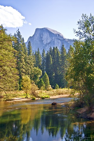 Half Dome Over the Merced