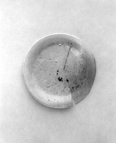 Silver gelatin print of a found object, polystyrene plate, printed on vintage Agfa Brovira