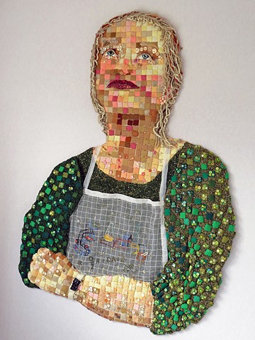 Woman/San Francisco/pixelated/scientist/fiberembroidery