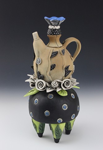 Porcelain teapot by artist Laura Peery