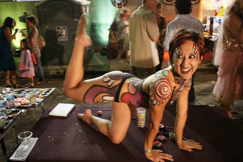 Live Body Painting at The Big Top's Circus Circus Event