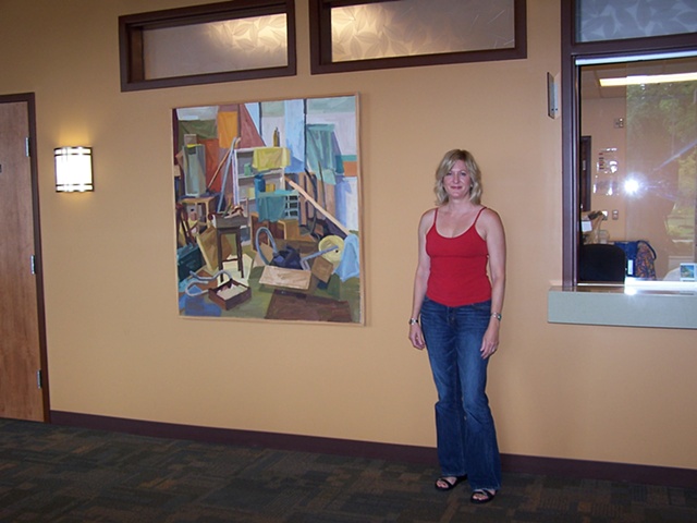 Installation shot of one of the paintings purchased in 2008 for the Family Health Inc., Greenville, OH. Displayed in their lobby (corporate collection). 