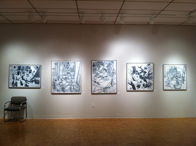 Solo exhibit of 21 drawings at Wright State University in the Experimental Gallery, Dayton, Ohio
