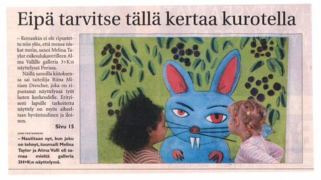 Exhibition review in Finnish Newspaper, City of Pori