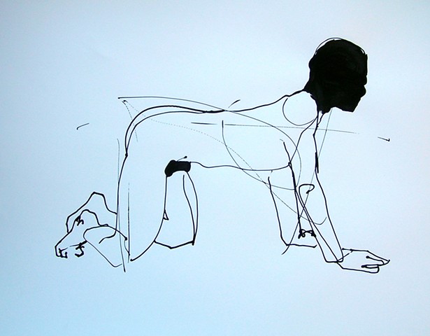 untitled figure on all fours