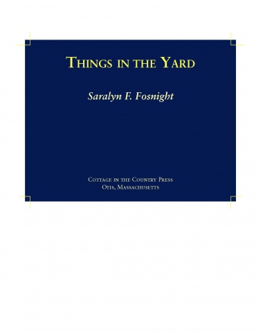 Things in the Yard, page 1