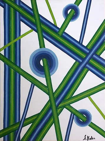 Untitled (Blue, Green, White)