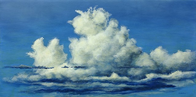 Marion Webber, oil painting, landscape, acrylic, mix media, clouds, sky