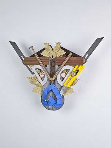 Golem #53; cuckoo clock with tools