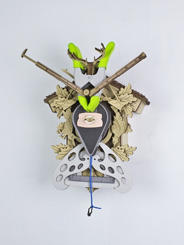 Golem #21; cuckoo clock with tools