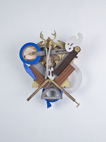 Golem #33; cuckoo clock with tools