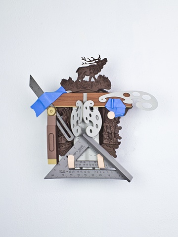 Golem #55; cuckoo clock with tools