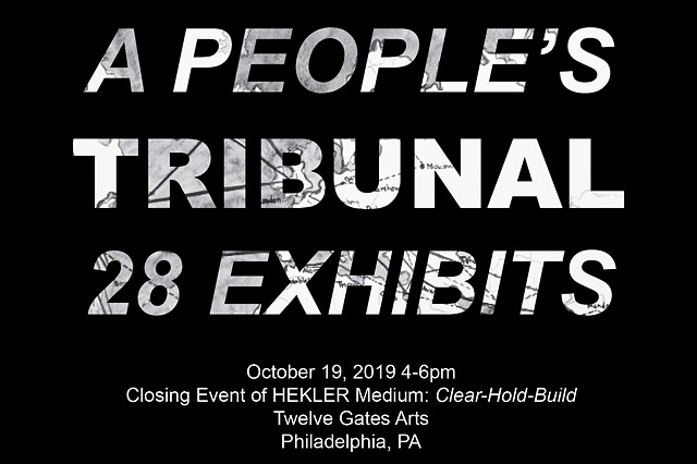 A People's Tribunal: 28 Exhibits, 2019