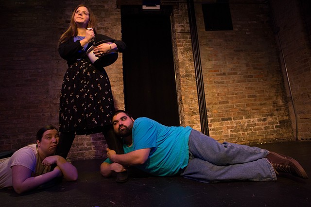 Jennifer A. Ryder, Rosie O'Leary, and Anthony Urso in "...Because I Love You: A Comedy About Parenting" at Gorilla Tango. Photo by Tony Duvall.