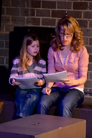 Jessica Hird and Ashlee Grubbs in the reading at The Asylum Theatre.