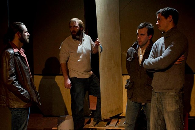 Casey Kells, Brian Rohde, Mickey O’Sullivan and Ryan Hallahan in the production at Cold Basement Dramatics.