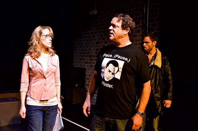 Jessica Hird, Scott McAdam and Jake Taylor in the reading at The Asylum Theatre.