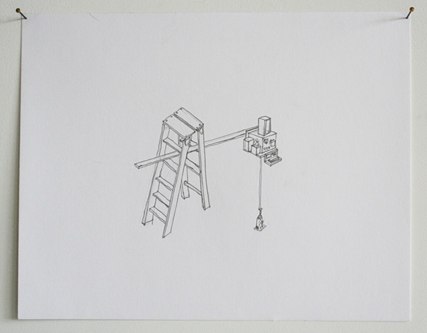 "sharpening station with ladder"