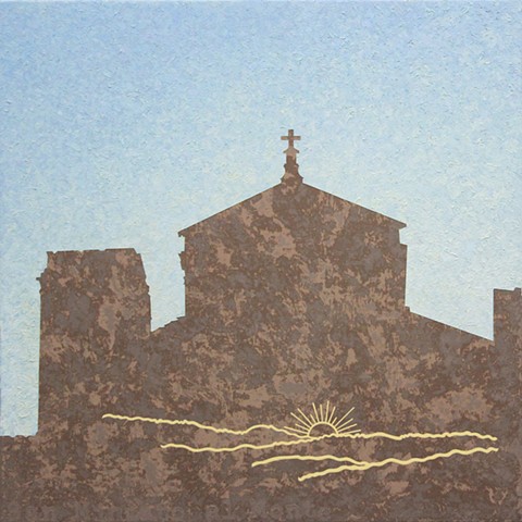 San Miniato al Monte painting Paul Flippen Florence Italy Abstraction Sunrise