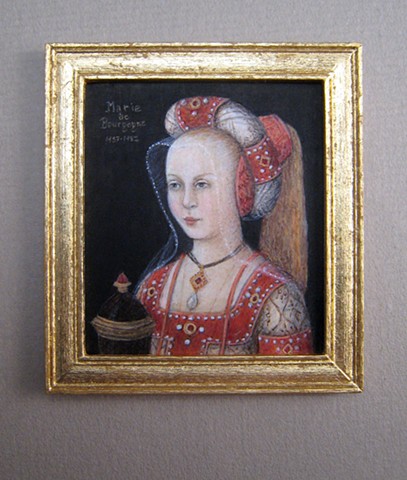 miniature egg tempera portrait Mary of Burgundy
