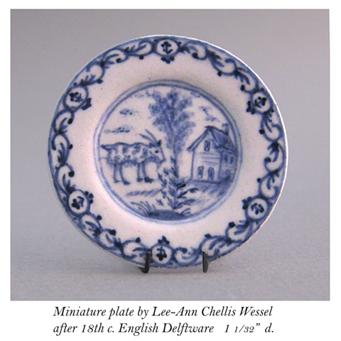 English Delftware Goat Plate