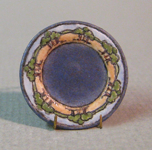 handcrafted miniature ceramic plate by LeeAnn Chellis Wessel