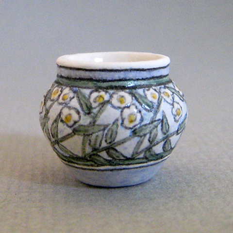 miniature reproduction of Arts and Crafts Newcomb Pottery vase by LeeAnn Chellis Wessel