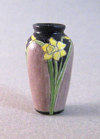 miniature reproduction of Arts & Crafts Rookwood Pottery vase by LeeAnn Chellis Wessel