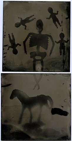 Collodion Tintype Photograms