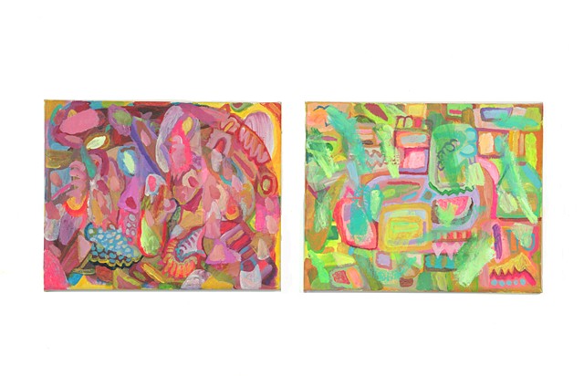 Red & Green (diptych)