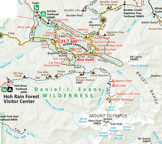 Park Map of Sol Duc Hiking Area

June 2019