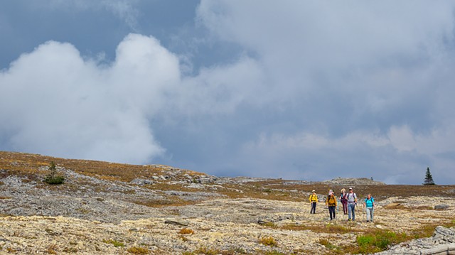 The A-Team Returning through the Plateau Pass from a Longer Hike