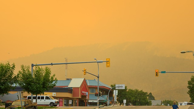 1:45 pm Sunday - Looking West from Downtown Osoyoos