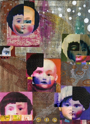 My 100th day / 2008 /Digital printed images,collage,painting / 11 x 15 (inches)