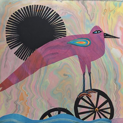 “Watch out there,” A cheerful gender neutral bird with tears in its eyes was watching them. They were perched on what seemed to be the wheels of an upturned wagon. “It's fun to state the obvious so I'm just going to say it. Looks like you're dealing with 