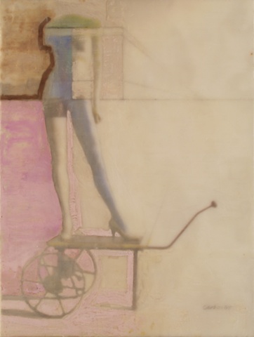 Pink Ryder, Encaustic, 18 x 24 inches