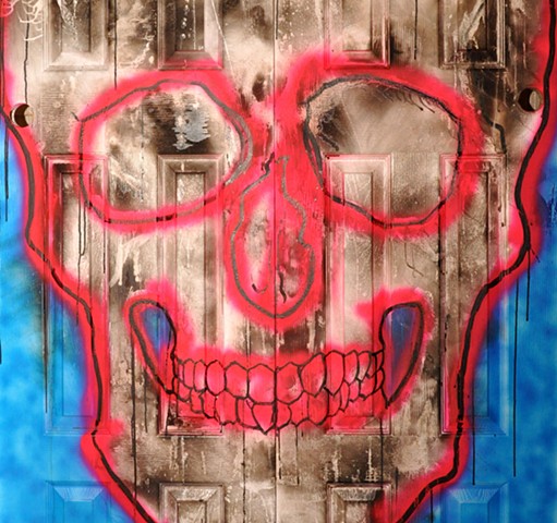 A Skull, Some Color & Two Doors Trying to Hide Something That Shouldn't Be Seen