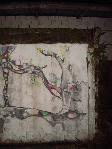 Portobelo: "Tree Spirit" Wall Drawing (detail 2)