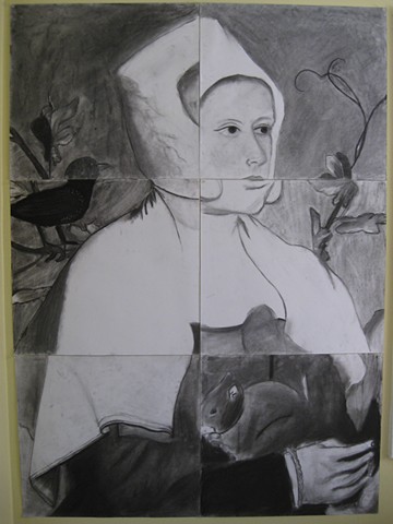 Intro to Studio 
Ages 13-18
Collaborative Hans Holbein Drawing