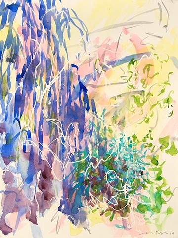 Watercolor landscape Abstraction