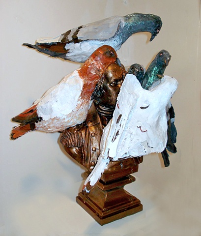 Small Bust with Pigeons