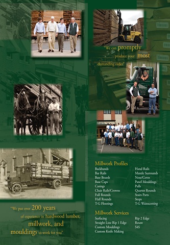 Hardwood Lumber Company Tri-Fold Brochure
(Interior layout)