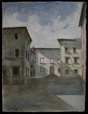 italy, plein aire, buildings