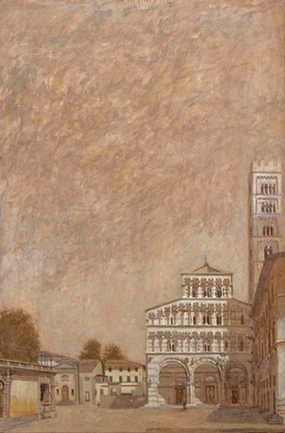 painting Lucca San Martino Lucca Italy duomo